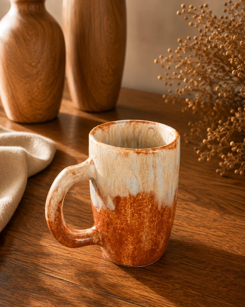 Caneca Terracota, peça de cerâmica artesanal