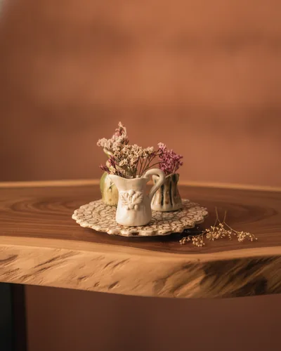 Mini Vasos Flor de Lótus, mini vaso de cerâmica artesanal