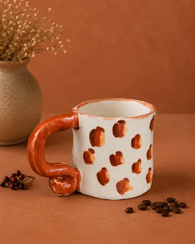 Xícara Macchiato, xícara de cerâmica artesanal